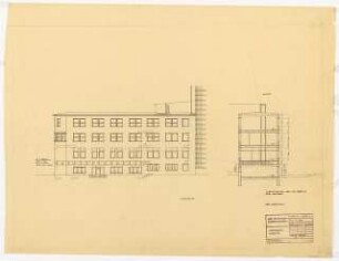 GDF Wüstenrot, Ludwigsburg Innenausbau: Schnitt Nordseite 1:100