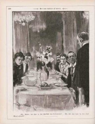 "Bei der table d'hôte"