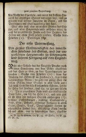 Die erste Unterweisung. - Die dritte Unterweisung.