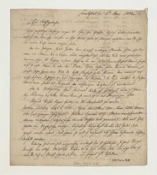 Brief von Georg Franz Burkhard Kloss an Joseph Heller