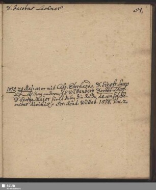 Bl. 6. Jacobus Lechner