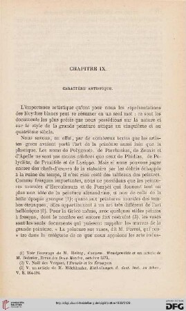 Chapitre IX: Caractère artistique