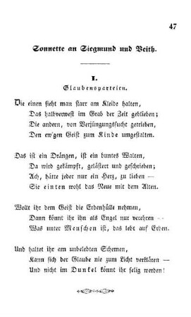 Sonnette an Siegmund und Veith