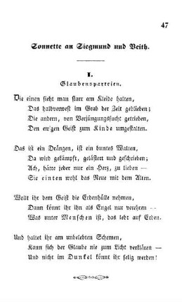 Sonnette an Siegmund und Veith