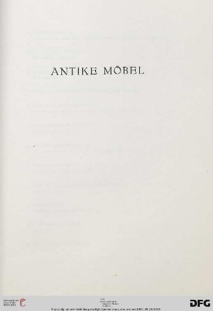 Antike Möbel (Nr. 84-118)
