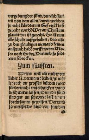 Zum fünfften.