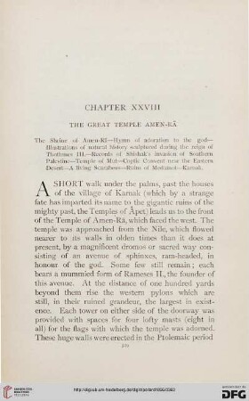Chapter XXVIII: The great Temple Amen-Ra
