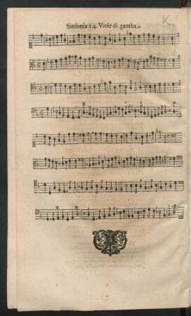 Sinfonia a 4. Viole di gamba.