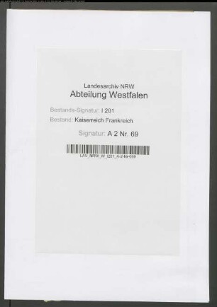 Etat der Commüne Oberbauerschaft für das 2. Halbjahr 1811.
