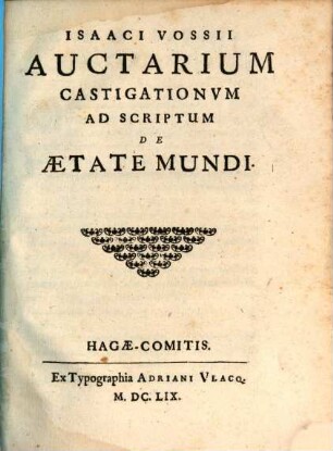 Auctarium castigationum ad scriptum de aetate mundi