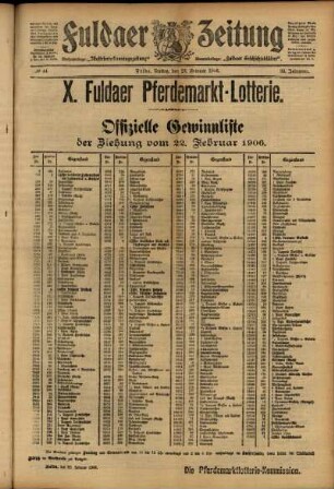 Zweite Ausgabe vom Freitag, den 23. Februar 1906.