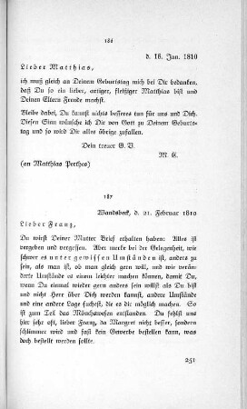 187 Wandsbeck, d. 21 Februar 1810