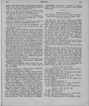 Rendiconto delle Adunanze e de' Lavori dell'Accademia [napolitana] delle Scienze, Sezione delle Società reale borbonica di Napoli. - [Bd.] I, 1848