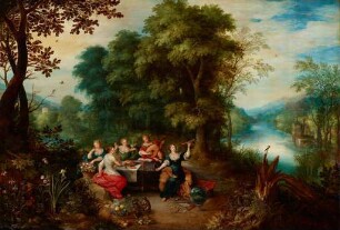 Landschaft mit der Allegorie der fünf Sinne
