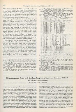 653-670 Überlegungen zur Frage nach den Beziehungen des Propheten Amos zum Südreich