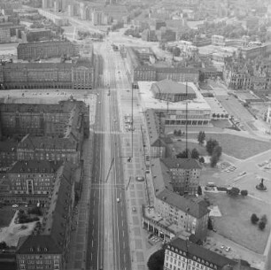 Ernst-Thälmann-Straße (Wilsdruffer Straße) in Dresden : Blickrichtung Westen