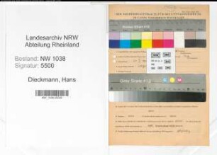 Entnazifizierung Hans Dieckmann , geb. 24.06.1894 (Polizist)