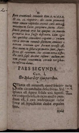 Cap. I. De Sphaera & ejus partibus