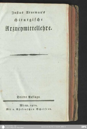 Justus Arneman's chirurgische Arzneymittellehre