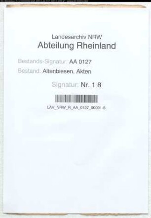 Fragstück bei einer Visitation