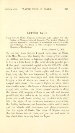 Letter LVIII. Water-Ways in Ôsaka ...