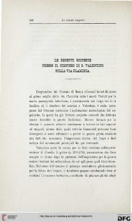 16: Le recenti scoperte presso il cimitero di S. Valentino sulla via Flaminia