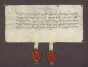 Petrus Siber, Prior, und der Konvent des Predigerklosters zu Heidelberg quittieren über eine Abschlagszahlung von weiteren 100 Gulden von den von Pfalzgräfin Margarethe ihrem Kloster gestifteten 1.000 Gulden.