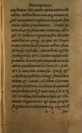 Epistolarvm Laconicarvm, Atqve Selectarvm Farragines duae : Quarum Prima è Graecis tantũ conuersas: Altera Latinorum tarn ueterum quàm recentium elegantiores aliquot complecitur, [1]