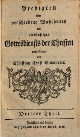 Predigten über verschiedene Wahrheiten des vernünftigen Gottesdiensts der Christen, 3