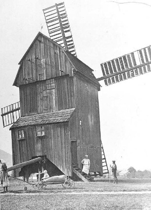 Görlitz-Rauschwalde. Windmühle, um 1900, Repro