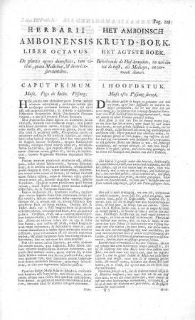 Caput Primum = I. Hoofdstuk - [Caput Decimum = X. Hoofdstuk]