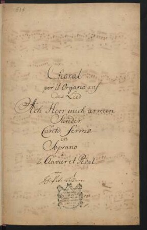 Ach Herr mich armen Sünder; org; e-Moll; FecK 8.2; BWV Anh.2:47/Anh.3:172