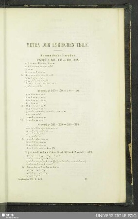 Metra Der Lyrischen Teile