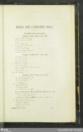 Metra Der Lyrischen Teile