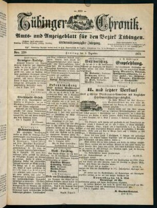 1001-1020, 8. Dezember (Nro. 239) - 13. Dezember (Nro. 243)