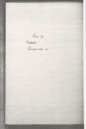 Fasc. XV.