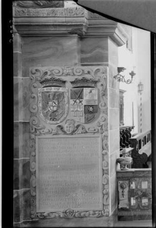 Engen Stadtkirche Maria Himmelfahrt Grabmal der Maximiliane von Fürstenberg (um 1666)