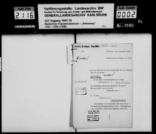 Sauer, Lotte in Tauberbischofsheim Anmeldung des Vermögens von Juden -Fragment-