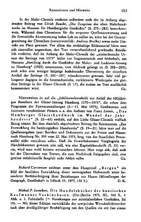 Jubiläumsfestschrift aus Anlaß des 600jährigen Bestehens der Glaser-Innung Hamburg 1375 - 1975 : Hamburg, 1975