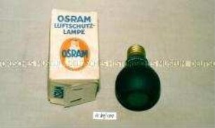 Luftschutz-Glühlampe "Osram" in Originalverpackung