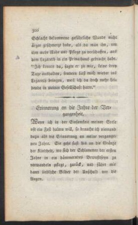 Erinnerung an die Jahre der Vergangenheit