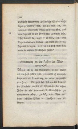 Erinnerung an die Jahre der Vergangenheit