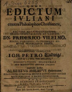 Edictum Ivliani contra Philosophos Christianos
