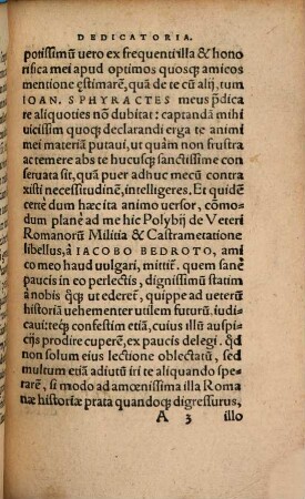 De Romanorvm Militia, Et Castrorum metatione Liber utilissimus : ex Polybii historijs per A. Ianvm Lascarem Rhyndacenu[m] excerptus, & ab eodem Latinitate donatus, ipso etiam Graeco libro ... adiuncto. Eivsdem A. Iani Lascaris Epigrammata & Graeca & Latina, ... Item, Iacobi Comitis Pvriliarvm de Re Militari Lib. II ...