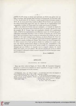 6: Apollon : statuette de bronze