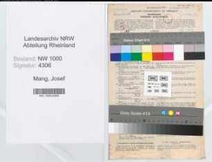 Entnazifizierung Josef Mang, geb. 15.12.1891 (Zollbeamter)