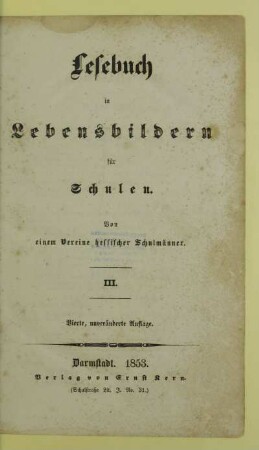 3: Lesebuch in Lebensbildern für Schulen
