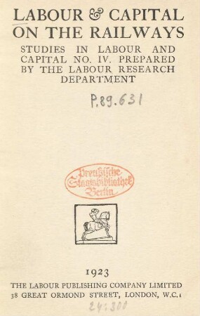 Labour & capital on the railways
