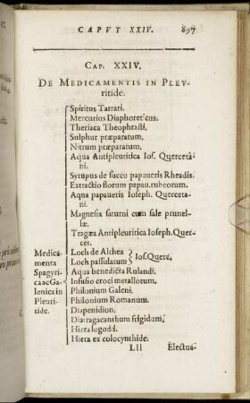 Cap. XXIV. De Medicamentis In Pleuritide.