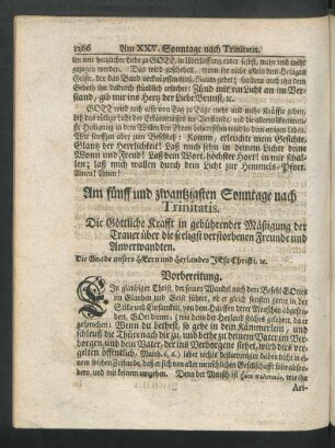 Am fünff und zwantzigsten Sonntage nach Trinitatis